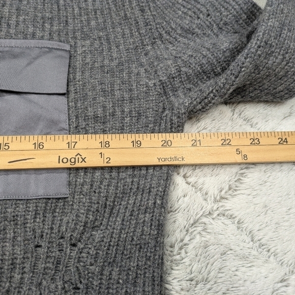 Ser.o.ya Sweater Women's S Gray Wool Knit Devin Pullover Oversized Distressed - Picture 5 of 8